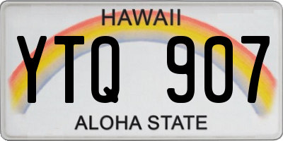 HI license plate YTQ907