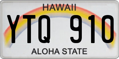HI license plate YTQ910