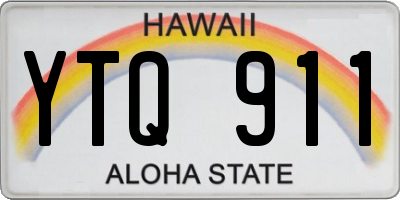 HI license plate YTQ911