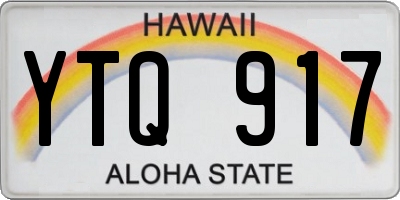 HI license plate YTQ917