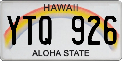 HI license plate YTQ926