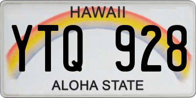 HI license plate YTQ928