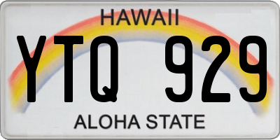 HI license plate YTQ929