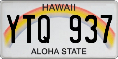 HI license plate YTQ937