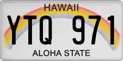 HI license plate YTQ971