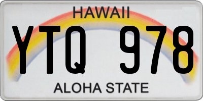 HI license plate YTQ978