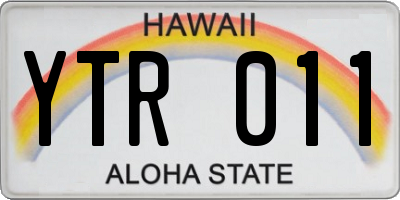 HI license plate YTR011