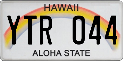 HI license plate YTR044