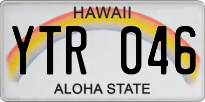 HI license plate YTR046