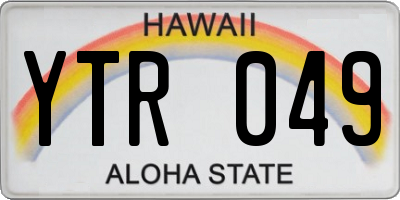 HI license plate YTR049