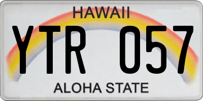 HI license plate YTR057