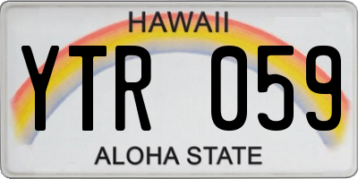 HI license plate YTR059