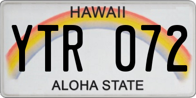 HI license plate YTR072