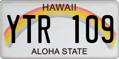 HI license plate YTR109