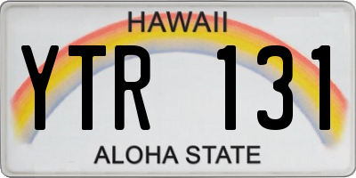 HI license plate YTR131