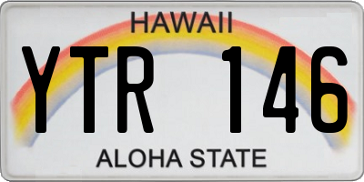 HI license plate YTR146