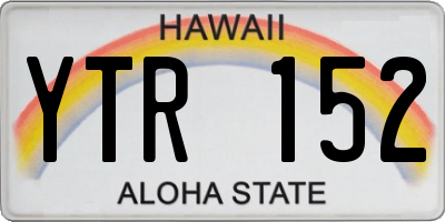 HI license plate YTR152