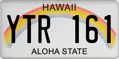 HI license plate YTR161