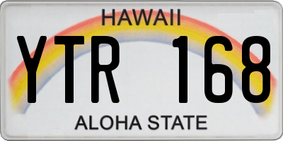 HI license plate YTR168