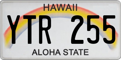 HI license plate YTR255