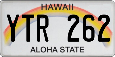 HI license plate YTR262