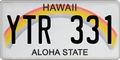 HI license plate YTR331