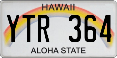 HI license plate YTR364