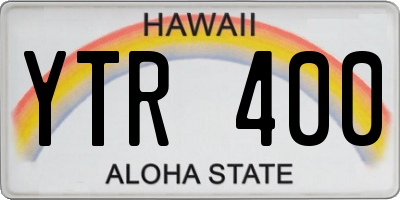 HI license plate YTR400