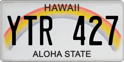 HI license plate YTR427