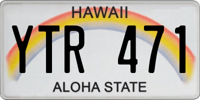 HI license plate YTR471
