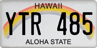 HI license plate YTR485