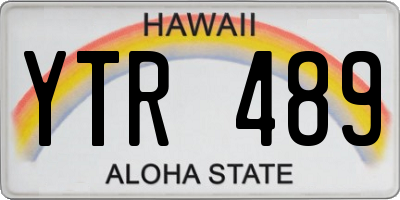 HI license plate YTR489