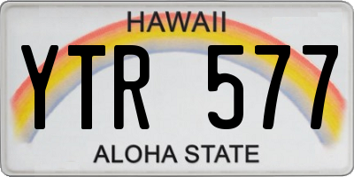 HI license plate YTR577