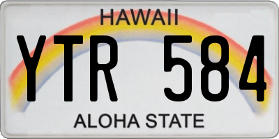 HI license plate YTR584