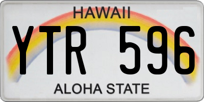 HI license plate YTR596