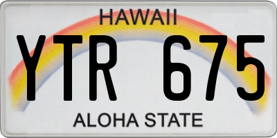 HI license plate YTR675