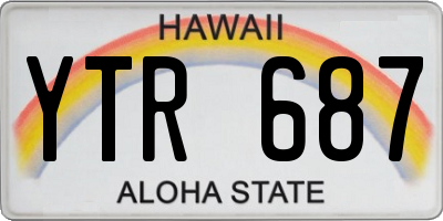 HI license plate YTR687
