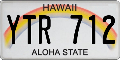 HI license plate YTR712