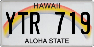 HI license plate YTR719
