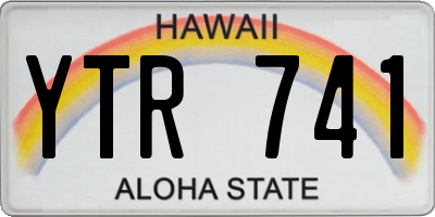 HI license plate YTR741