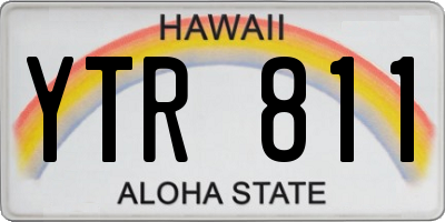 HI license plate YTR811