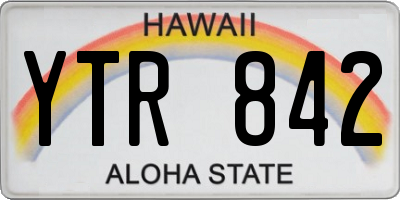 HI license plate YTR842