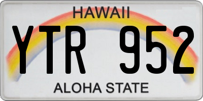 HI license plate YTR952