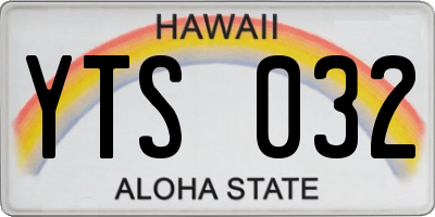 HI license plate YTS032