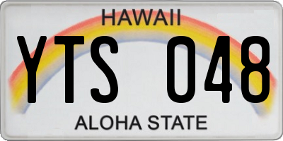 HI license plate YTS048