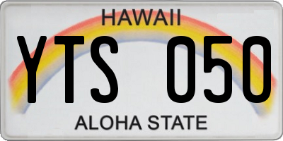 HI license plate YTS050