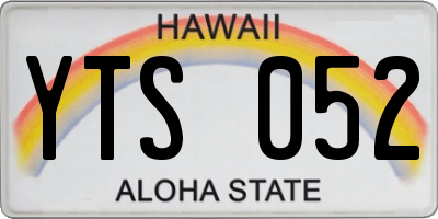 HI license plate YTS052
