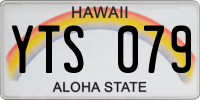 HI license plate YTS079