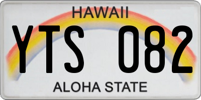 HI license plate YTS082