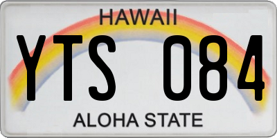 HI license plate YTS084